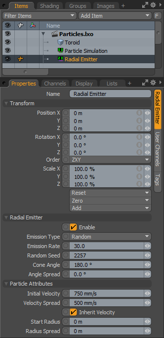 Mesh Dynamics Panel