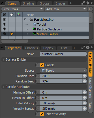 Mesh Dynamics Panel