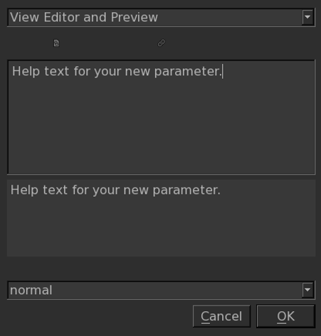 Creating Help Text for User Parameters