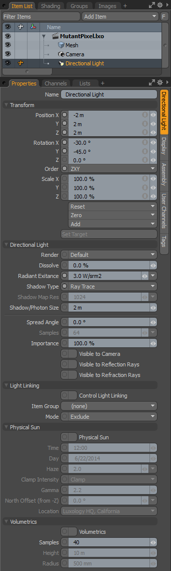 Directional Light Panel