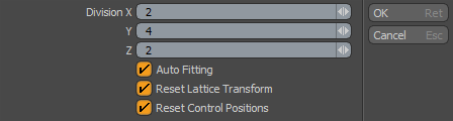 Lattice Reset dialog box