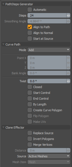 Curve Clone Panel