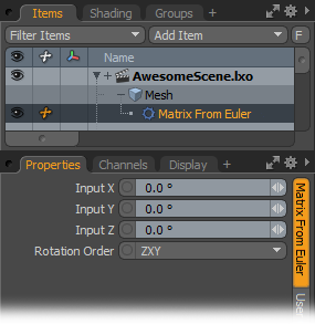 Matrix From Euler Construct