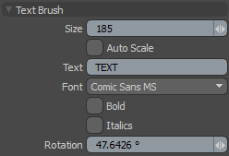 Text Brush Panel