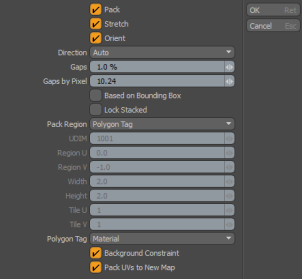 Pack UVs dialog