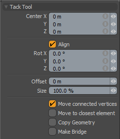 Tack Tool Panel