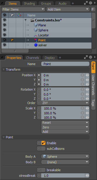 Mesh Dynamics Panel