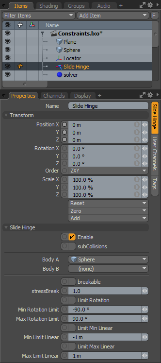 Mesh Dynamics Panel