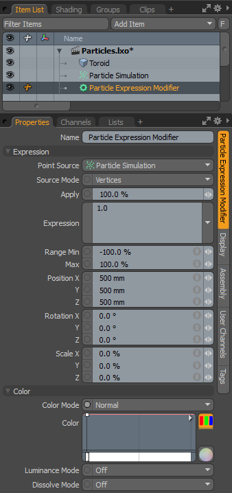 Particle Express Panel