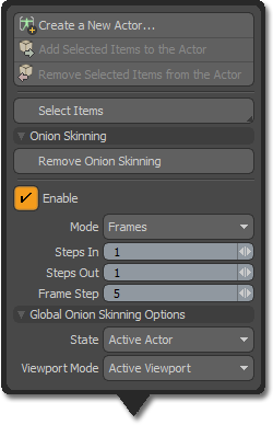 Onion Skin COntrols