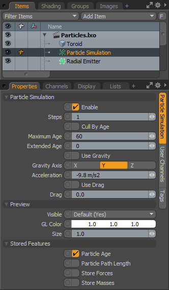 Mesh Dynamics Panel