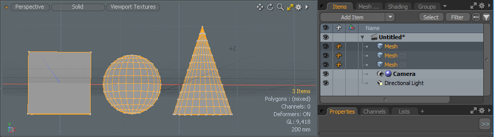 Select Mode Graphics Selecting Items