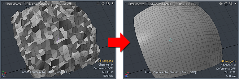 Make edges and curves smoother using the Smooth tool