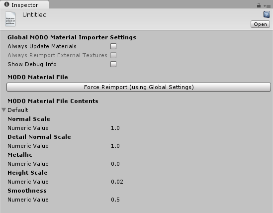 Modo Material Importer For Unity