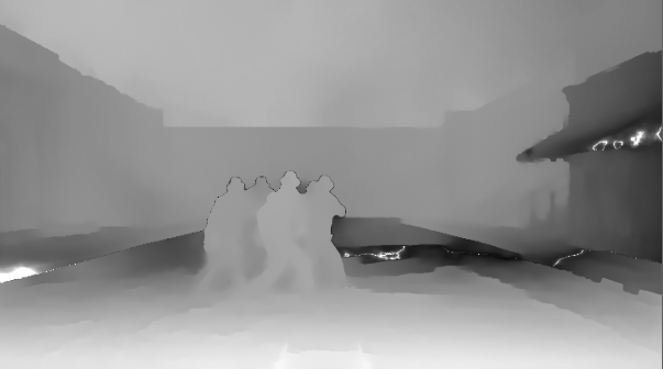 Checker Pattern Depth Map O_DisparityToDepth Example