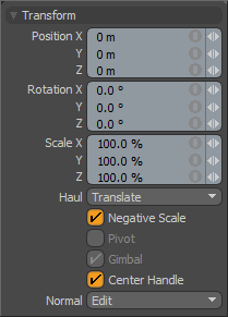 Transform Panel